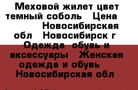 Меховой жилет цвет темный соболь › Цена ­ 24 000 - Новосибирская обл., Новосибирск г. Одежда, обувь и аксессуары » Женская одежда и обувь   . Новосибирская обл.